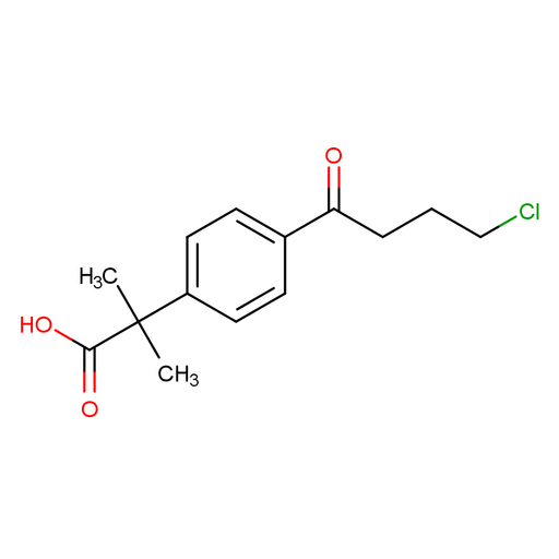 4-[4-氯-1-丁酰基]-A,A-二甲基苯乙酸 （CAS：169280-21-1）